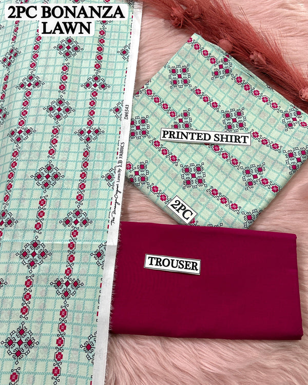 Digital printed Lawn 2PC