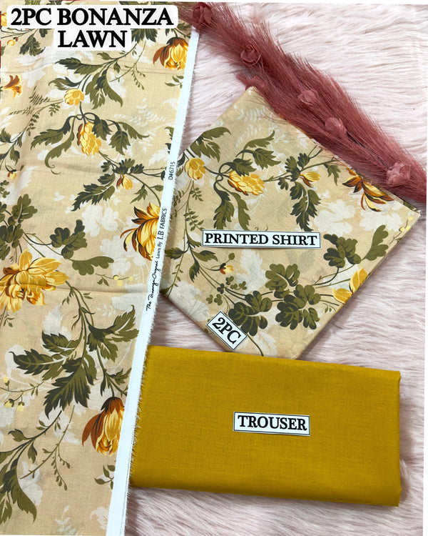 Digital printed Lawn 2PC