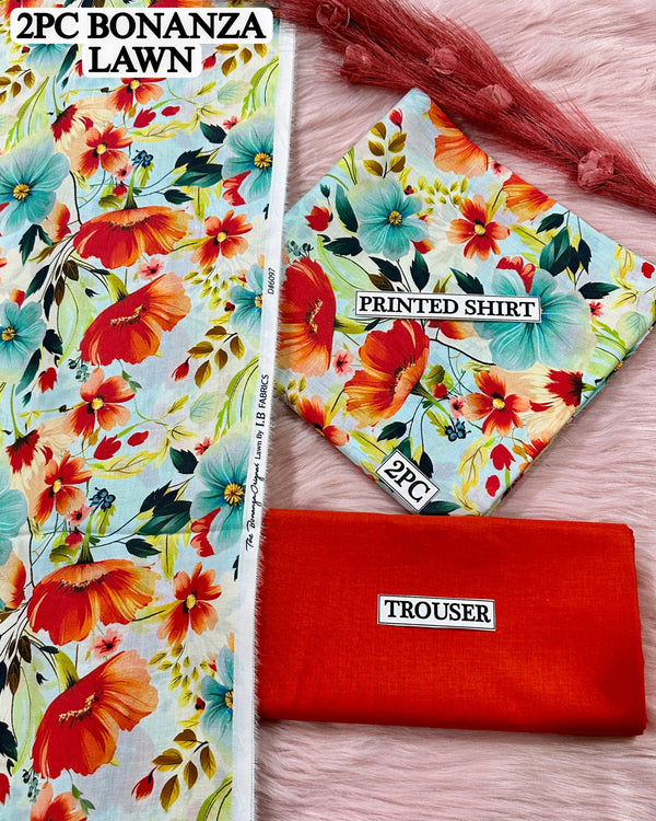 Digital printed Lawn 2PC