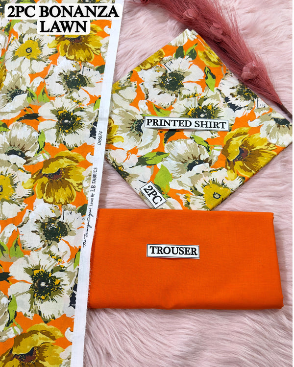 Digital printed Lawn 2PC