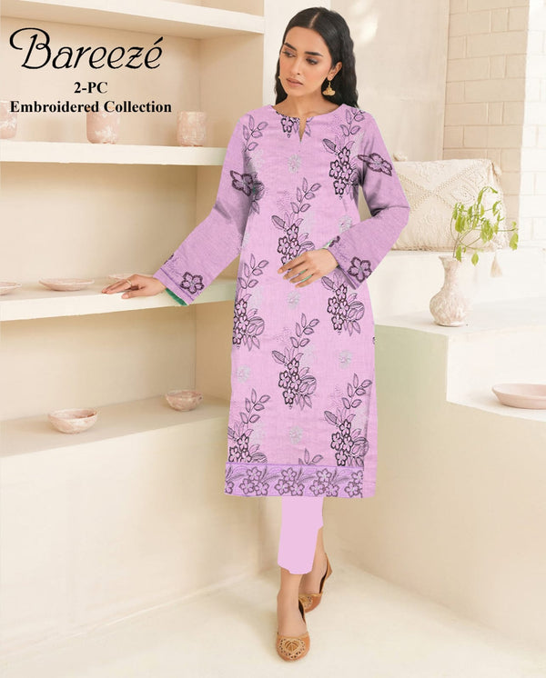 Bareeze Embroided lawn 2pc D#7