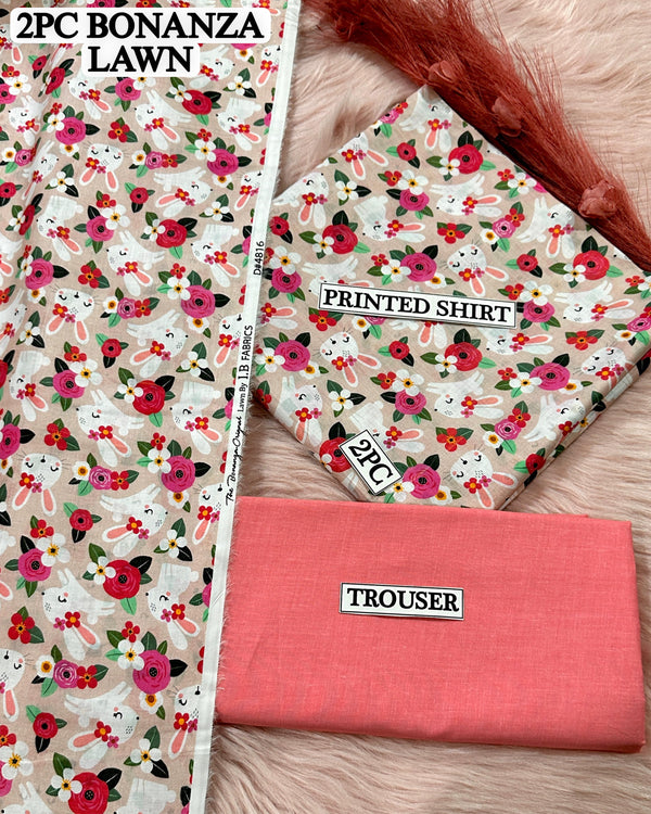 Digital printed Lawn 2PC