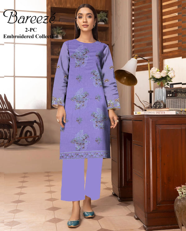Bareeze Embroided lawn 2pc D#10