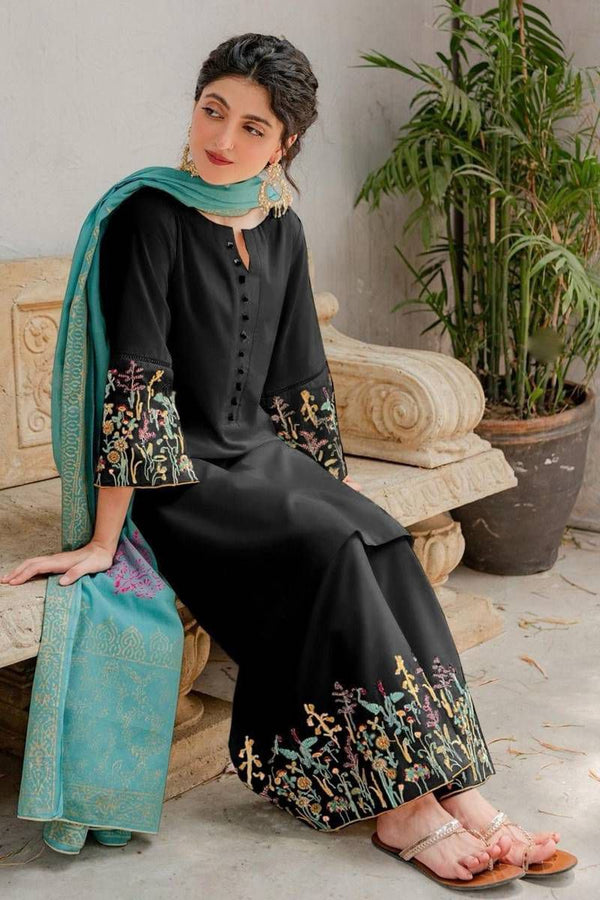 EMBROIDED LAWN 3PC D#11