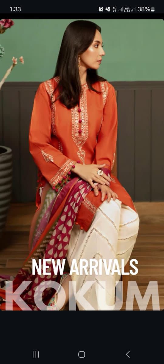 Embroided Dhanak 3PC D#26