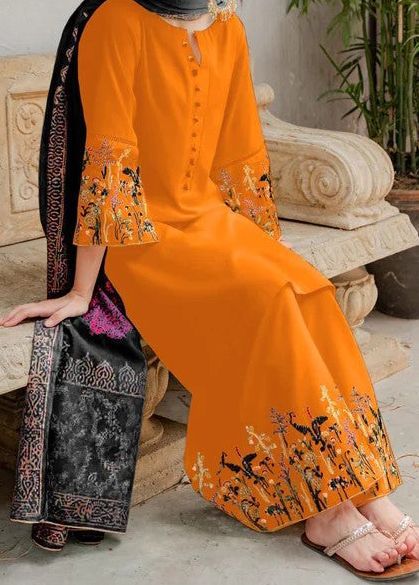 Embroided Dhanak 3PC D#15
