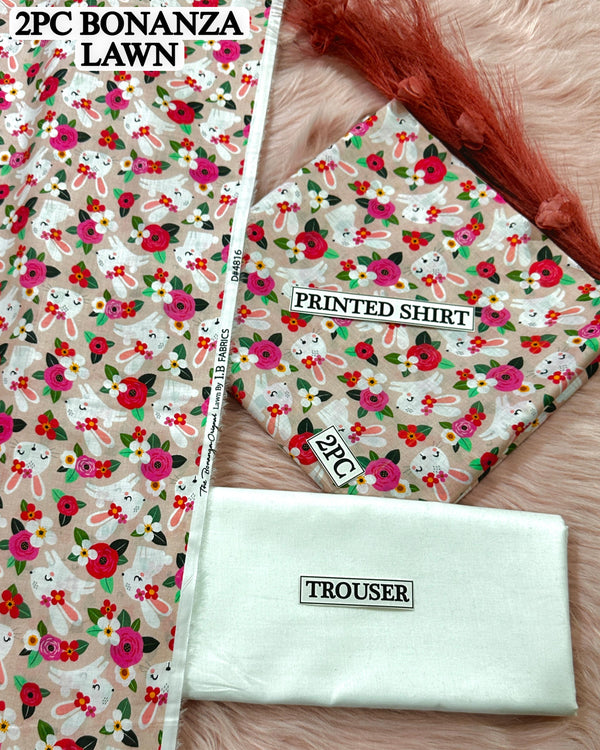 Digital printed Lawn 2PC