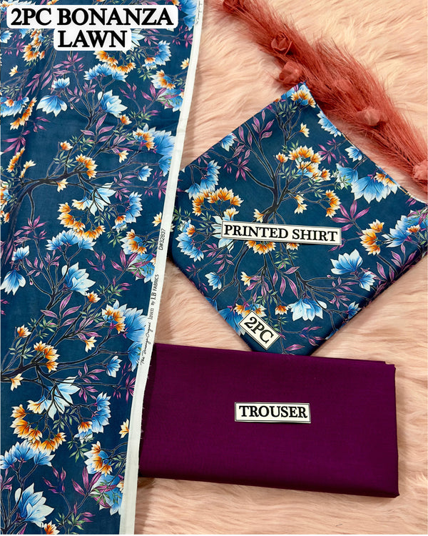 Digital printed Lawn 2PC