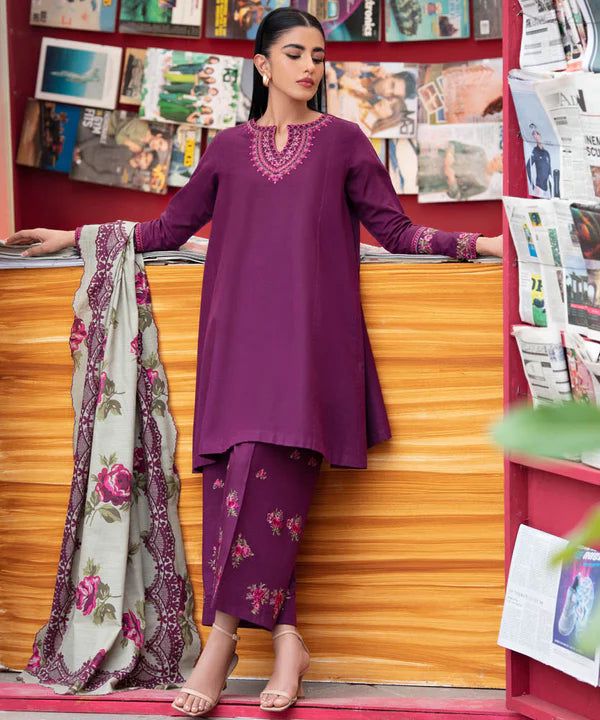 Embroided Lawn 3PC D#36