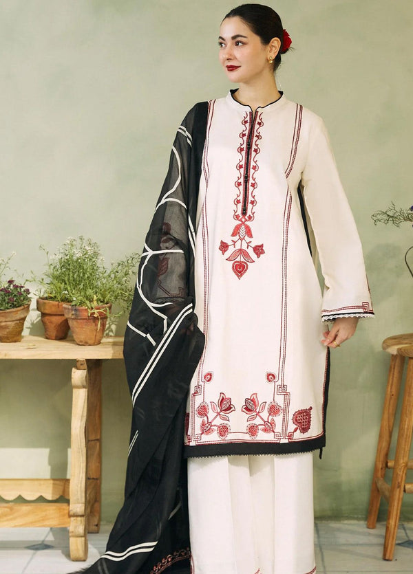 Embroided Dhanak 3PC D#46