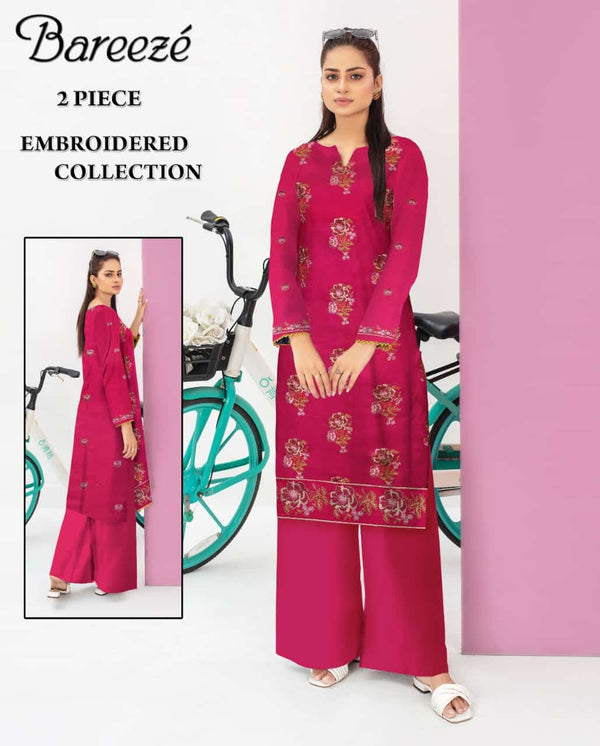 Bareeze Embroided lawn 2pc D#1
