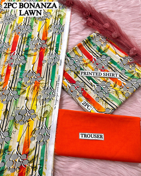 Digital printed Lawn 2PC