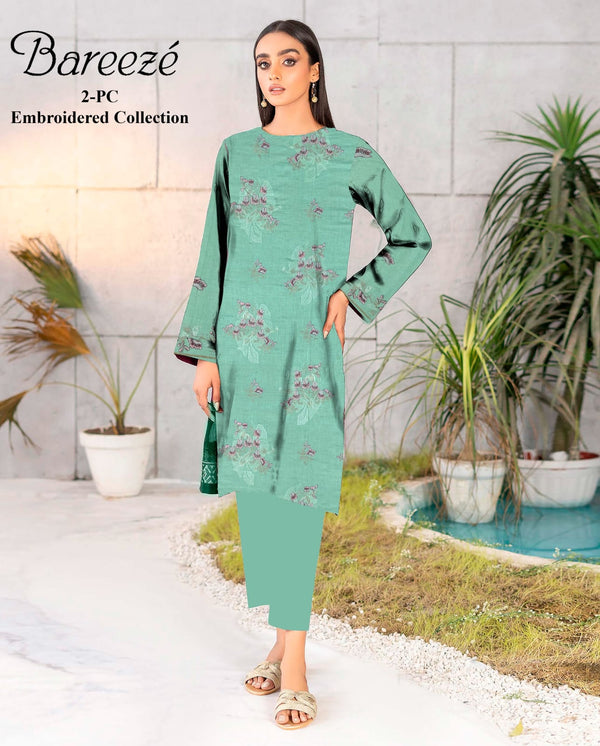 Bareeze Embroided lawn 2pc D#9