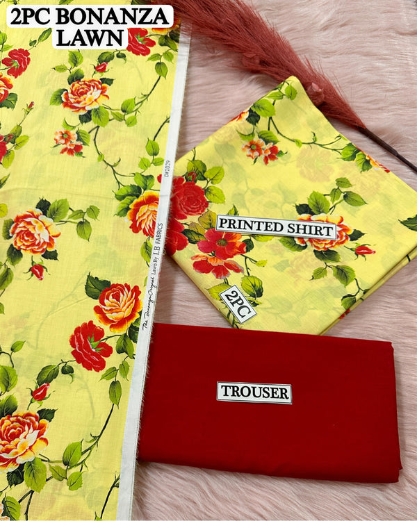 Digital printed Lawn 2PC