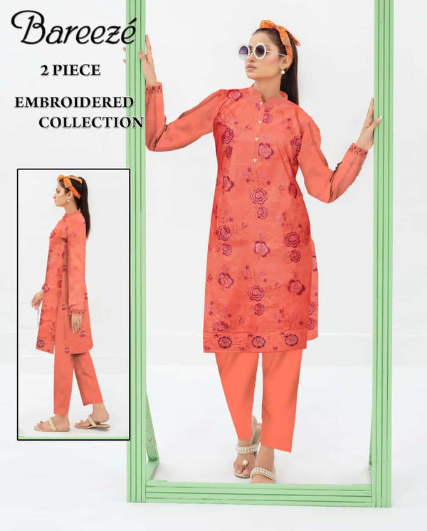Bareeze Embroided lawn 2pc D#2
